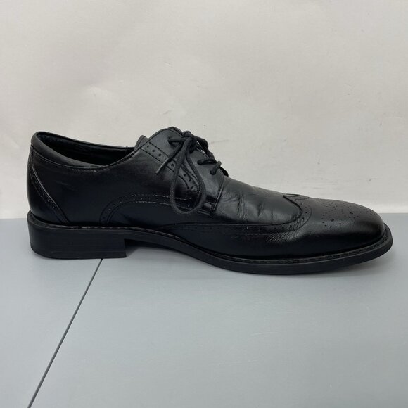 Joseph Abboud Wingtip Dress Oxford Shoes Italian Leather Black Mens 11 D main image 8